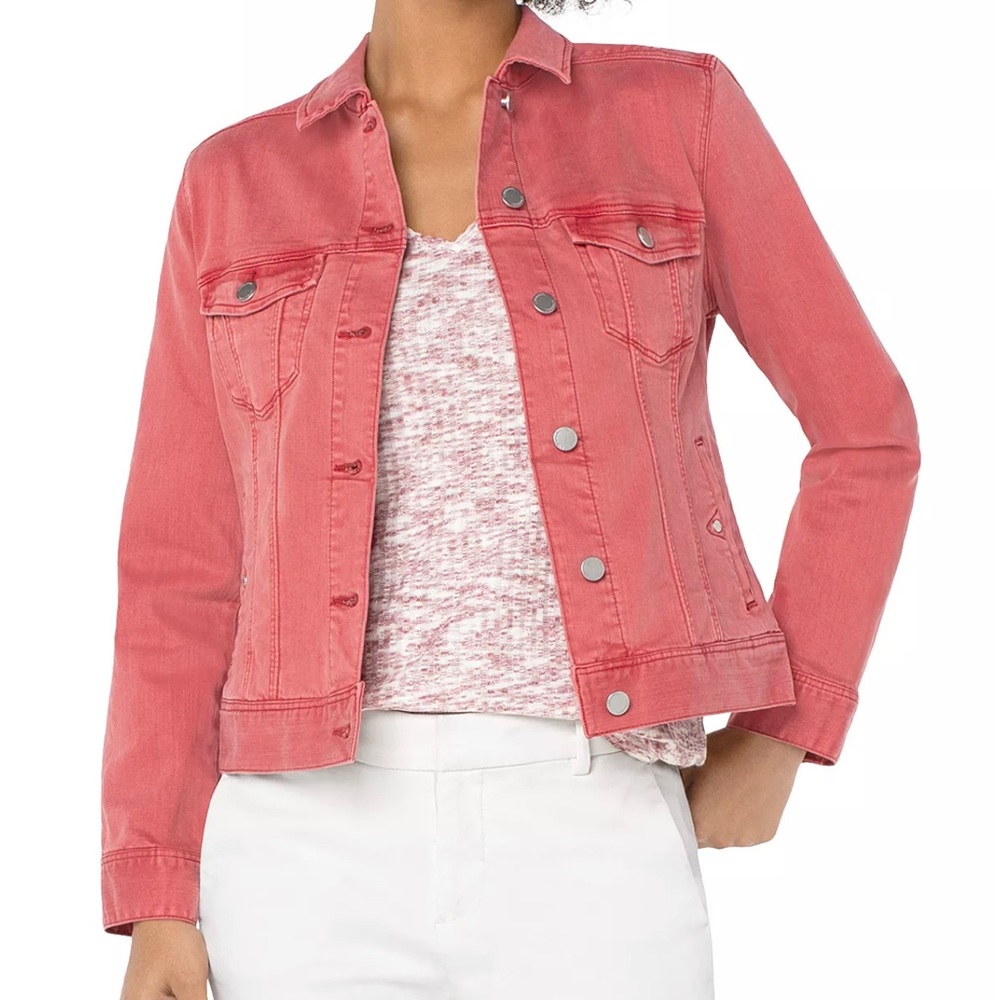 Liverpool Rosebud Denim Jacket Large New